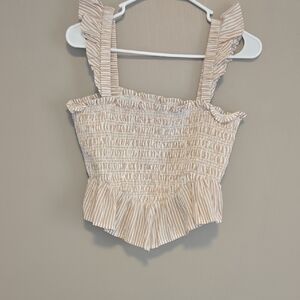 AE Bella Smocked Crop Tank